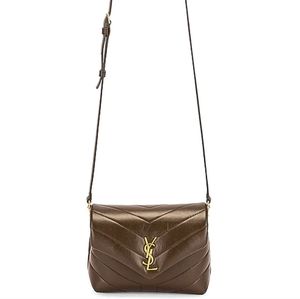 NWT Authentic Saint Laurent Toy Loulou in Soil Brown